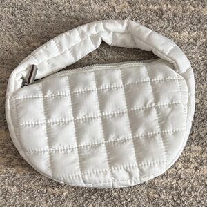 Quilted White Shoulder Bag
